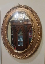 Specchio Ovale Con Antica
