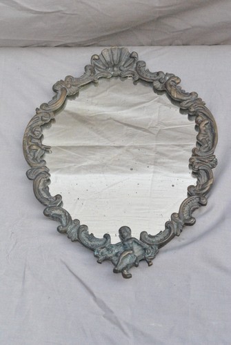 Antico specchio ottone brunito - antico,
