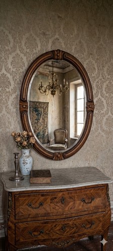 Specchio antico ovale - specchio, classico