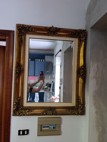 Specchio antico dorato - specchio,