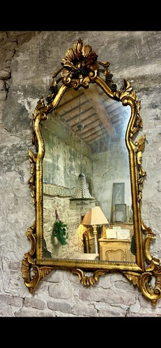 Specchio antico dorato - specchio,