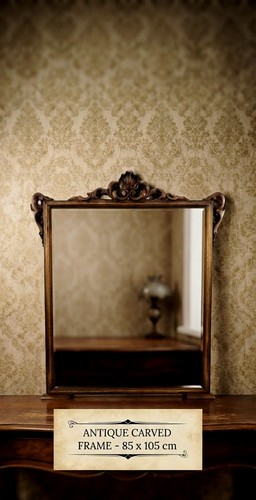 Specchio antico intagliato - , in