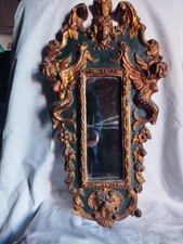specchio antico di legno da