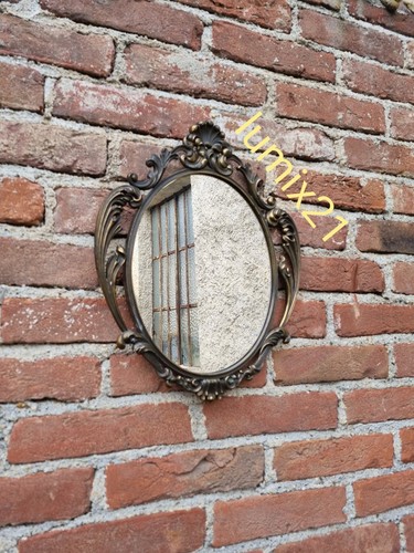 Specchio antica cornice ovale - specchio,
